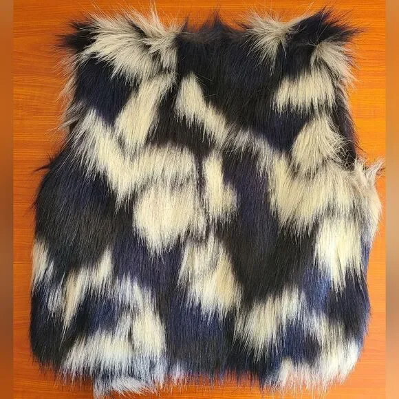 NEW Philanthropy Faux Fur Jacket Vest Gilet sz SMALL Luxury Old Money Clubkid - Picture 2 of 6